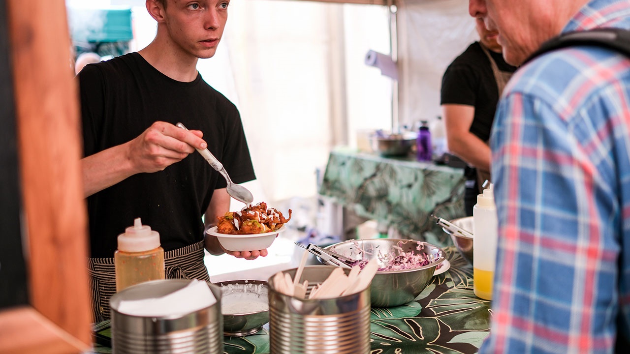 Food on offer at Hay Festival