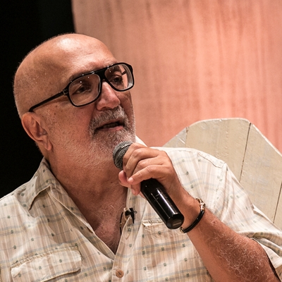 Juan Gossaín con Juan Gustavo Cobo Borda