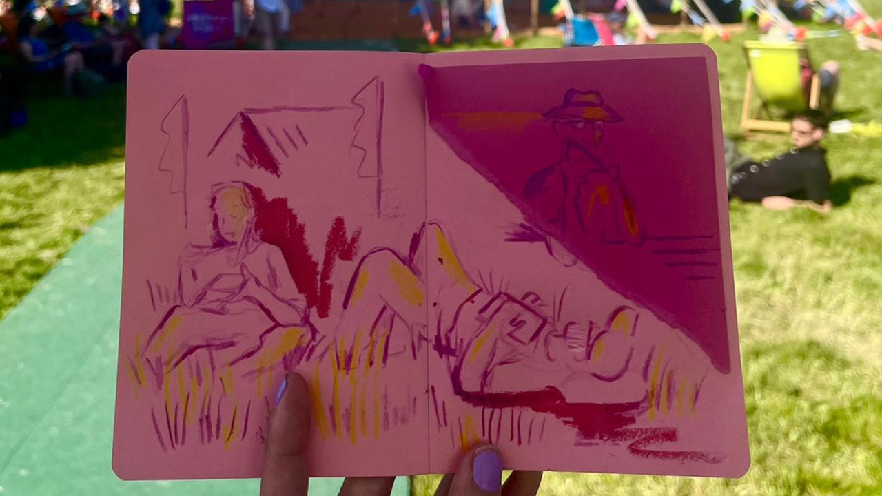 Beth Suzanna's illustration of Hay Festival