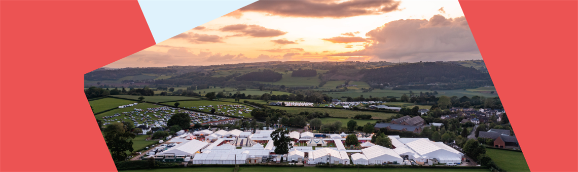 Hay Festival Hay-onWye aerial shot