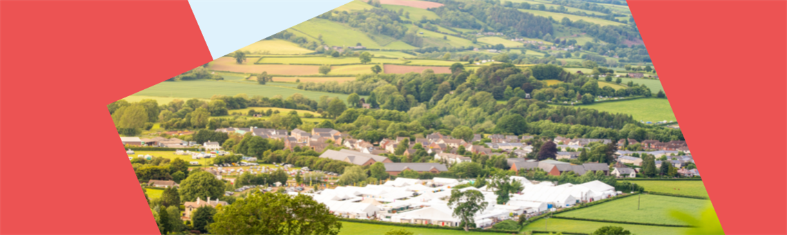 Hay Festival Hay-onWye aerial shot