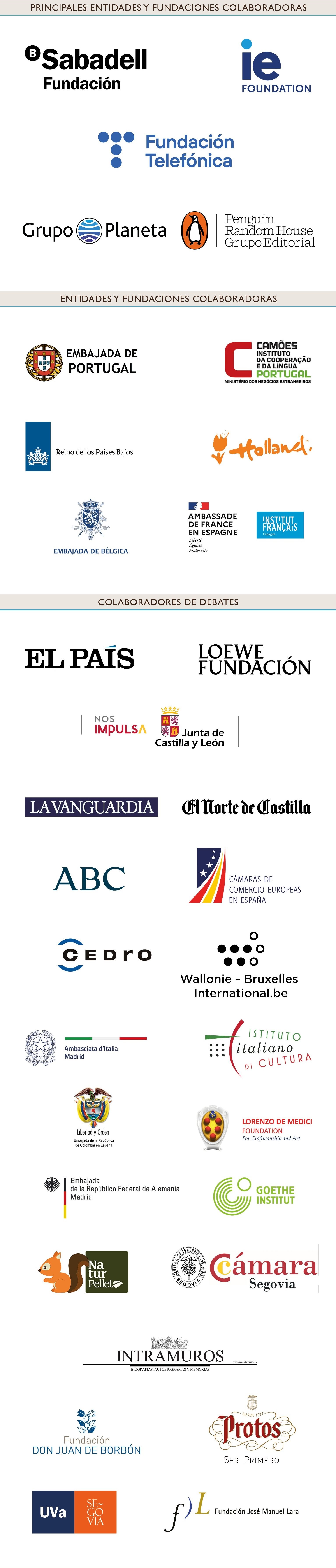 Hay Festival Segovia Sponsors & Partners