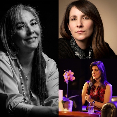 Fabiola Hablützel and María Larrea in conversation with Clara Elvira Ospina