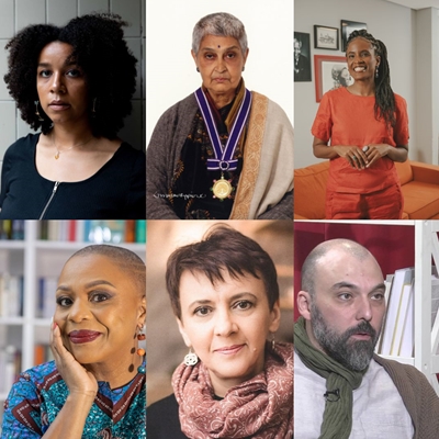 Simone Atangana Bekono, Gayatri Chakravorty Spivak, Djamila Ribeiro, Lola Shoneyin and Oksana Zabuzhko talk with Vakhtanh Kebuladze