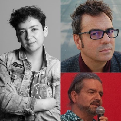 Laura Ortiz Gómez and Raúl Quinto in conversation with Guido Tamayo