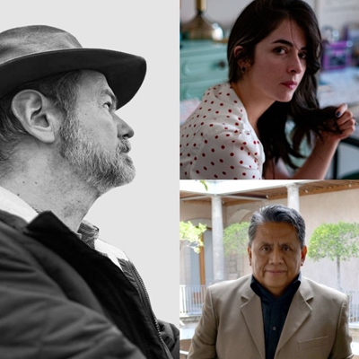 Juan Villoro y Aura García-Junco en conversación con Jesús Alejo Juan Villoro y Aura García-Junco en conversación con Jesús Alejo