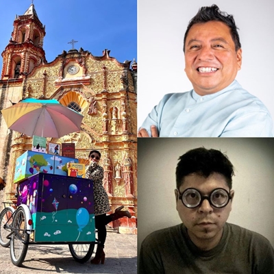 Mardonio Carballo and Jemima Peláez in conversation with Héctor Guerrero Mardonio Carballo and Jemima Peláez in conversation with Héctor Guerrero