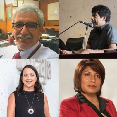 Mauricio Huaco, María Pía Palacios y José Luis Ramos Salinas en conversación con Mabel Cáceres Mauricio Huaco, María Pía Palacios y José Luis Ramos Salinas en conversación con Mabel Cáceres