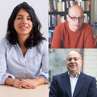 Camila Osorio, Josefina Townsend and Alberto Vergara in conversation with Pablo Quintanilla Camila Osorio, Josefina Townsend and Alberto Vergara in conversation with Pablo Quintanilla