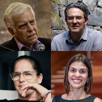 Alonso Cueto, Verónica Ramírez and Juan Gabriel Vásquez in conversation with Ainaí Morales Alonso Cueto, Verónica Ramírez and Juan Gabriel Vásquez in conversation with Ainaí Morales