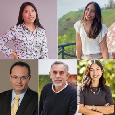 Tatiana Huamanraime, Fernanda Pacho, Luis Carranza and Pedro Francke in conversation with Gabriela Vega Franco Tatiana Huamanraime, Fernanda Pacho, Luis Carranza and Pedro Francke in conversation with Gabriela Vega Franco