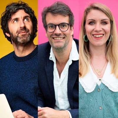 Mark Watson talks to Marcus Brigstocke and Rachel Parris Mark Watson talks to Marcus Brigstocke and Rachel Parris