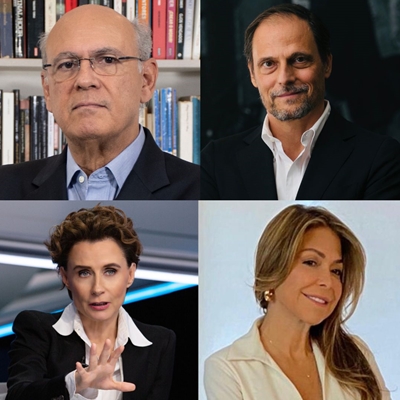 Carlos Chamorro, Denise Maerker and Jan Martínez Ahrens in conversation with Diana Calderón Carlos Chamorro, Denise Maerker and Jan Martínez Ahrens in conversation with Diana Calderón