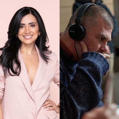 Andrés Burgos and Yesenia Valencia in conversation with Robinson Meneses Andrés Burgos and Yesenia Valencia in conversation with Robinson Meneses