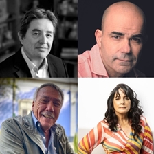 Luis García Montero, Eduardo Sacheri y Abelardo Sánchez-León en conversación con Patricia del Río