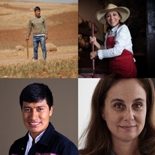 Manuel Choqque, Mónica Huerta and Waldir Maqque talk to Andrea Ortiz de Zevallos